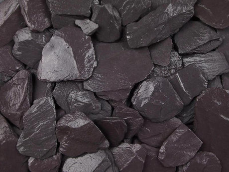 Midnight Blue Slate Chippings 40mm - 800kg Bulk bag - Armstrong Cheshire