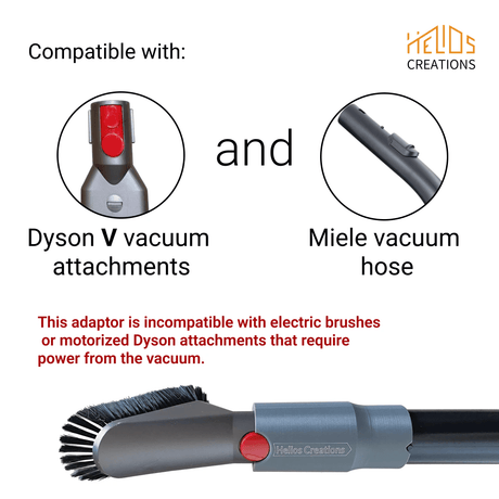 Miele to Dyson Adapter - Use Dyson Accessories with Miele Vacuums by Helios Creations