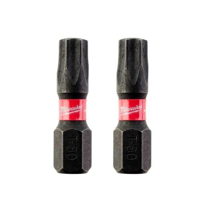 Milwaukee Shockwave TX30 Screwdriving Bit 25mm Two Piece Pack For Heavy Duty Impact Drivers