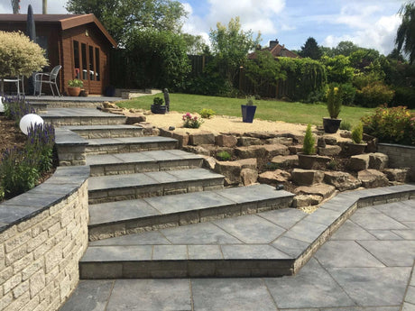 Natural Limestone Blue Black Paving Slab Kit – 15.3m² (3400x4500mm) - Armstrong Cheshire