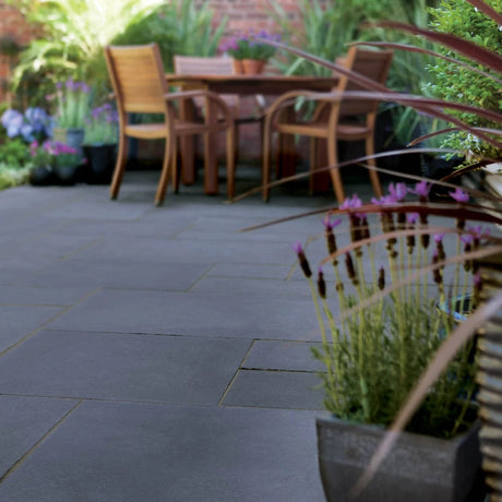 Natural Limestone Paving Slabs – Blue Black, Mixed Sizes, 22mm Thick - Mixed size Paving Tiles - Armstrong Cheshire