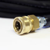 One Quarter Inch Pressure Washer Hose Braided With Three Eighths Inch Male And Female Quick Release 220 Bar 3190 PSI - Armstrong Cheshire