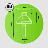 One Quarter Inch Shank Chamfer Bearing Router Cutter 32mm Tungsten Carbide Tip 45 Degree Chamfer - Armstrong Cheshire
