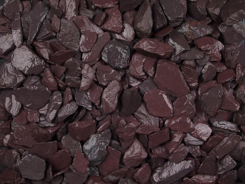 Plum Welsh Slate Chippings 20mm - 800kg Bulk Bag - Armstrong Cheshire