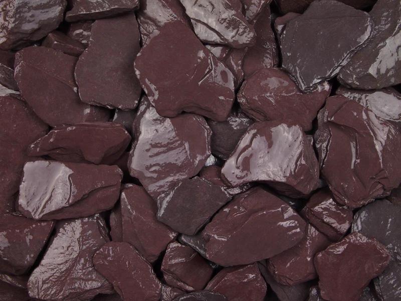 Plum Welsh Slate Chippings 40mm 25/50 20kg Bags - Armstrong Cheshire