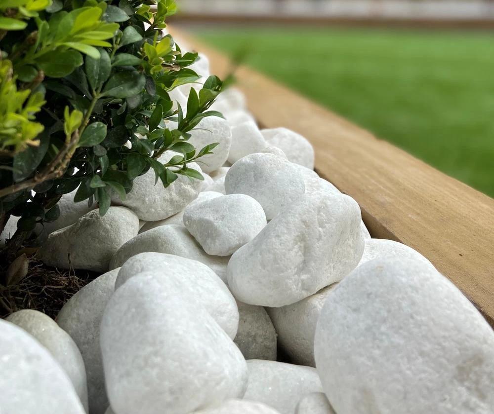 Polar White Cobbles 40-80mm Bulk Bag - Armstrong Cheshire
