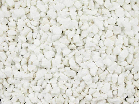 Polar White Spanish Marble Gravel 10mm 25/50 20kg Bags - Armstrong Cheshire