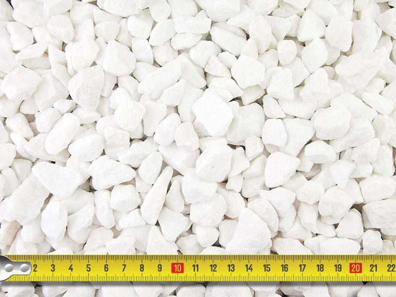 Polar White Spanish Marble Gravel 20mm - 800kg Bulk Bag - Armstrong Cheshire
