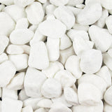 Polar White Spanish Marble Pebbles 20-50mm - 800kg Bulk Bag - Armstrong Cheshire