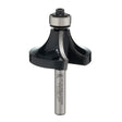 Quarter Inch Rounding Over Router Cutter 12.7mm Radius Tungsten Carbide Tip 38.1mm Diameter 59mm Length - Armstrong Cheshire