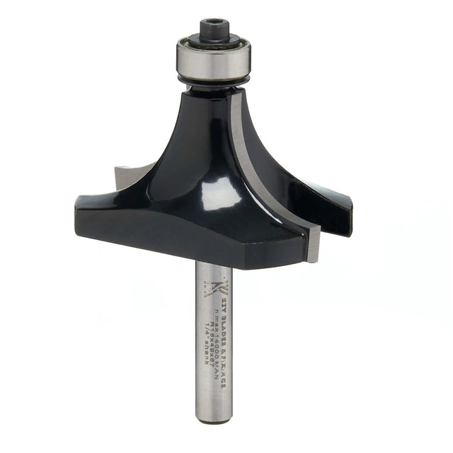 Quarter Inch Shank Tungsten Carbide Rounding Over Router Bit R13 18mm Radius 49mm Diameter 67mm Length - Armstrong Cheshire