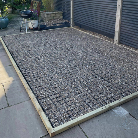 Shed Base Grid 500mm x 500mm x 40mm Recycled Plastic Shed Base Kit for Fast, Easy Foundation Installation Eco Friendly - Armstrong Cheshire