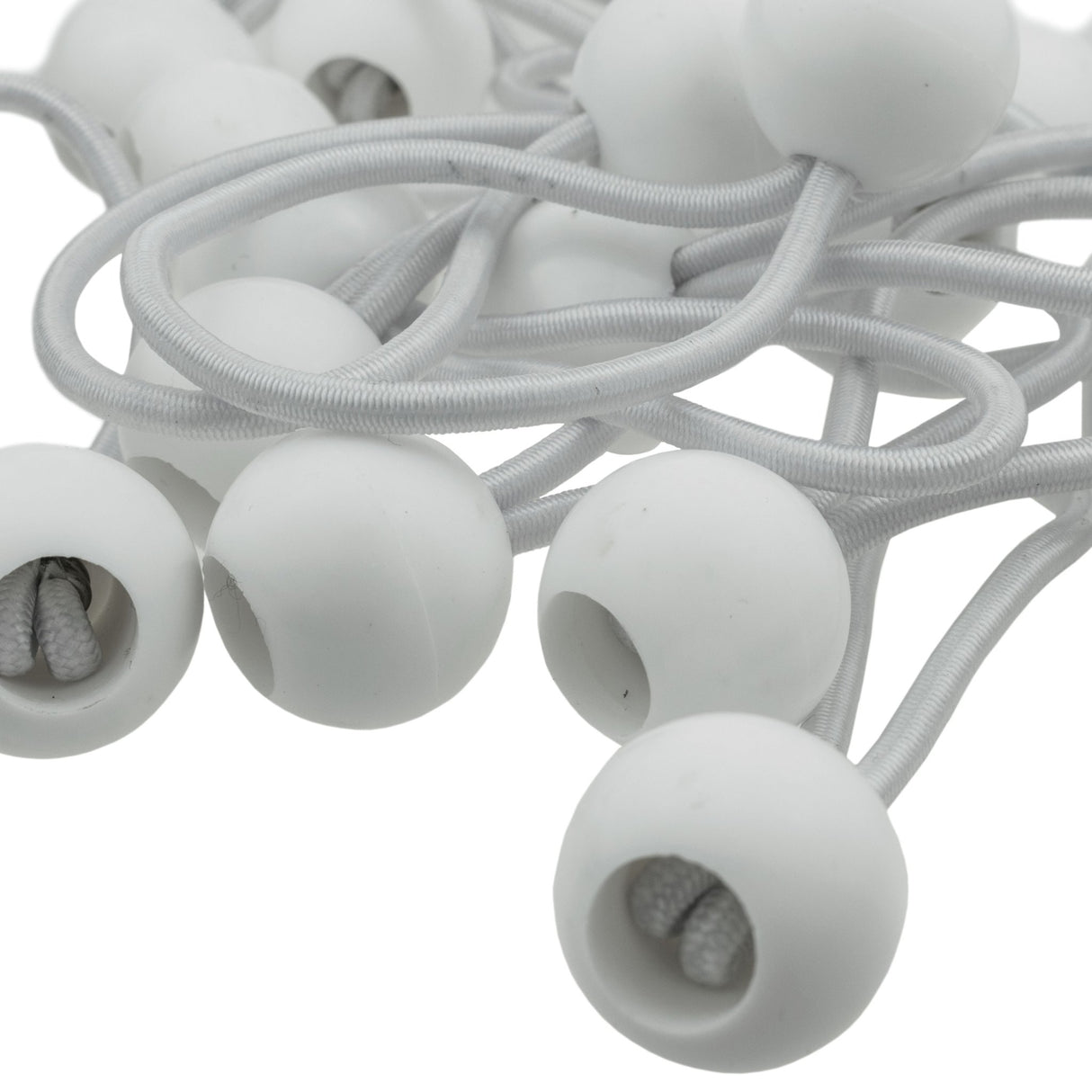 Silver XL-Grade Tarpaulin with 20 x 4" Bungee Balls (White)