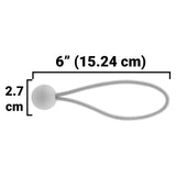 Silver XL-Grade Tarpaulin with 20 x 6" Bungee Balls (White)