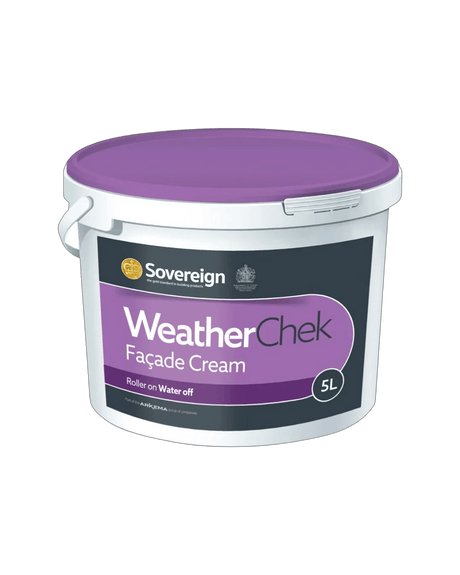 Sovereign 5L Weather-Chek Facade Cream Long Lasting Water Repellent for Brick, Stone & Masonry - Armstrong Cheshire