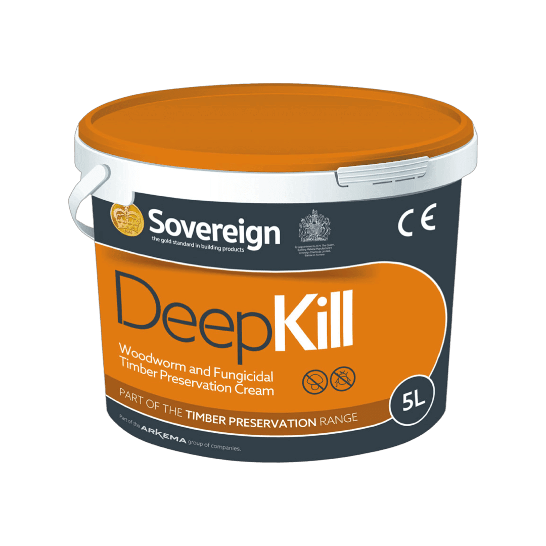 Sovereign Deepkill 5L Professional-Grade Woodworm & Timber Treatment Cream - Armstrong Cheshire
