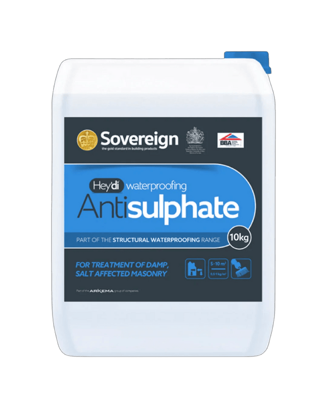 Sovereign Hey’di Antisulphate  Advanced Salt Neutralising Treatment for Damp & Salt‑Affected Masonry - Armstrong Cheshire