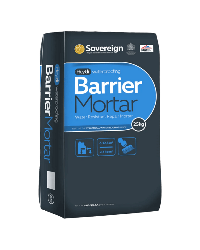 Sovereign Hey'Di Barrier Mortar High-Performance Waterproof Repair Mortar 25kg - Armstrong Cheshire