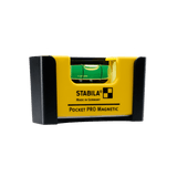 Stabila Pocket PRO Magnetic Spirit Level For Pros With Aluminium Housing V Grooved Surfaces And Rare Earth Magnets