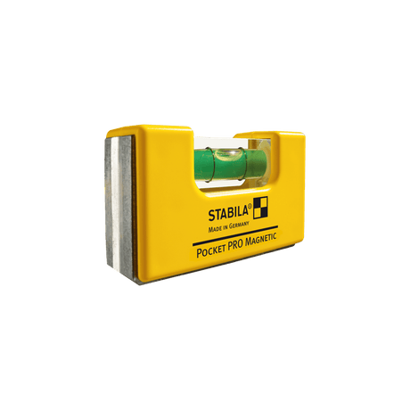 Stabila Pocket PRO Magnetic Spirit Level For Pros With Aluminium Housing V Grooved Surfaces And Rare Earth Magnets