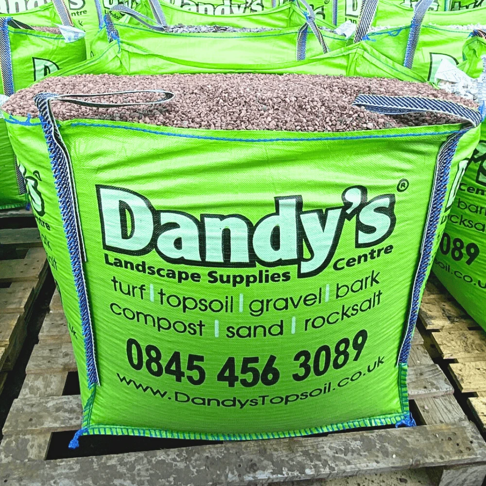 Staffordshire Pink Gravel Stone by Dandy's Topsoil & Landscape Supplies