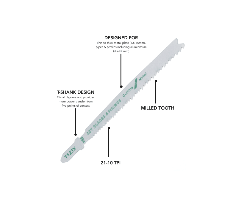 T123X Metal cutting Jigsaw Blades 1199 - Armstrong Cheshire