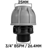 Tap Splitter with Valves and 25mm MDPE Straight Inlet/Outlet Kit - Armstrong Cheshire