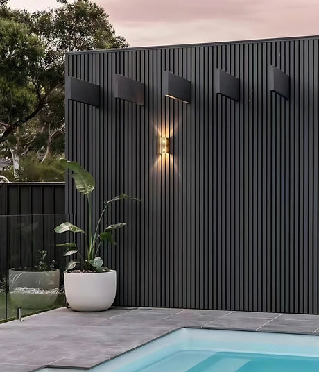 Triton Charcoal - Slatted Composite Cladding Panels - Board Width 219mm (200mm wide coverage) x 26mm by Triton