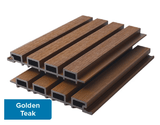 Triton Golden Teak - Slatted Composite Cladding Panels - Board Width 219mm (200mm wide coverage) x 26mm by Triton