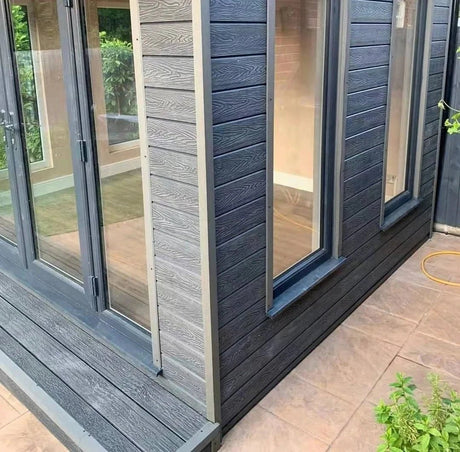 Triton Grey - Composite Shiplap Cladding - Board Width: 174mm (150mm coverage) x 3.6m by Triton