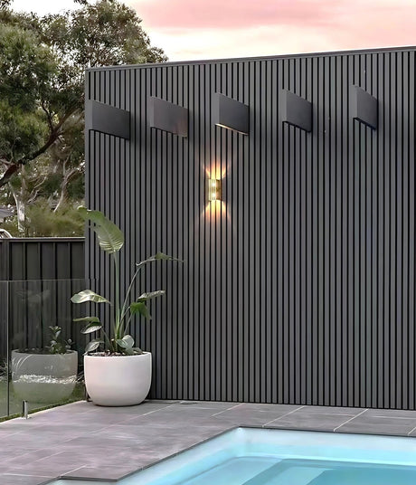 Triton Light Grey - Slatted Composite Cladding Panels - Board Width 219mm (200mm wide coverage) x 26mm by Triton