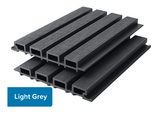 Triton Light Grey - Slatted Composite Cladding Panels - Board Width 219mm (200mm wide coverage) x 26mm by Triton