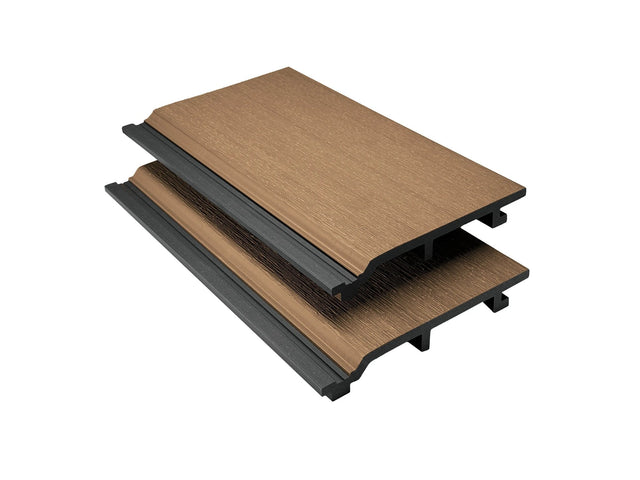 Triton Teak - Composite Shiplap Cladding - Board Width: 174mm (150mm coverage) x 3.6m by Triton