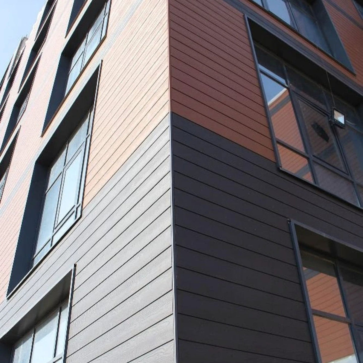 Triton Teak - Composite Shiplap Cladding - Board Width: 174mm (150mm coverage) x 3.6m by Triton