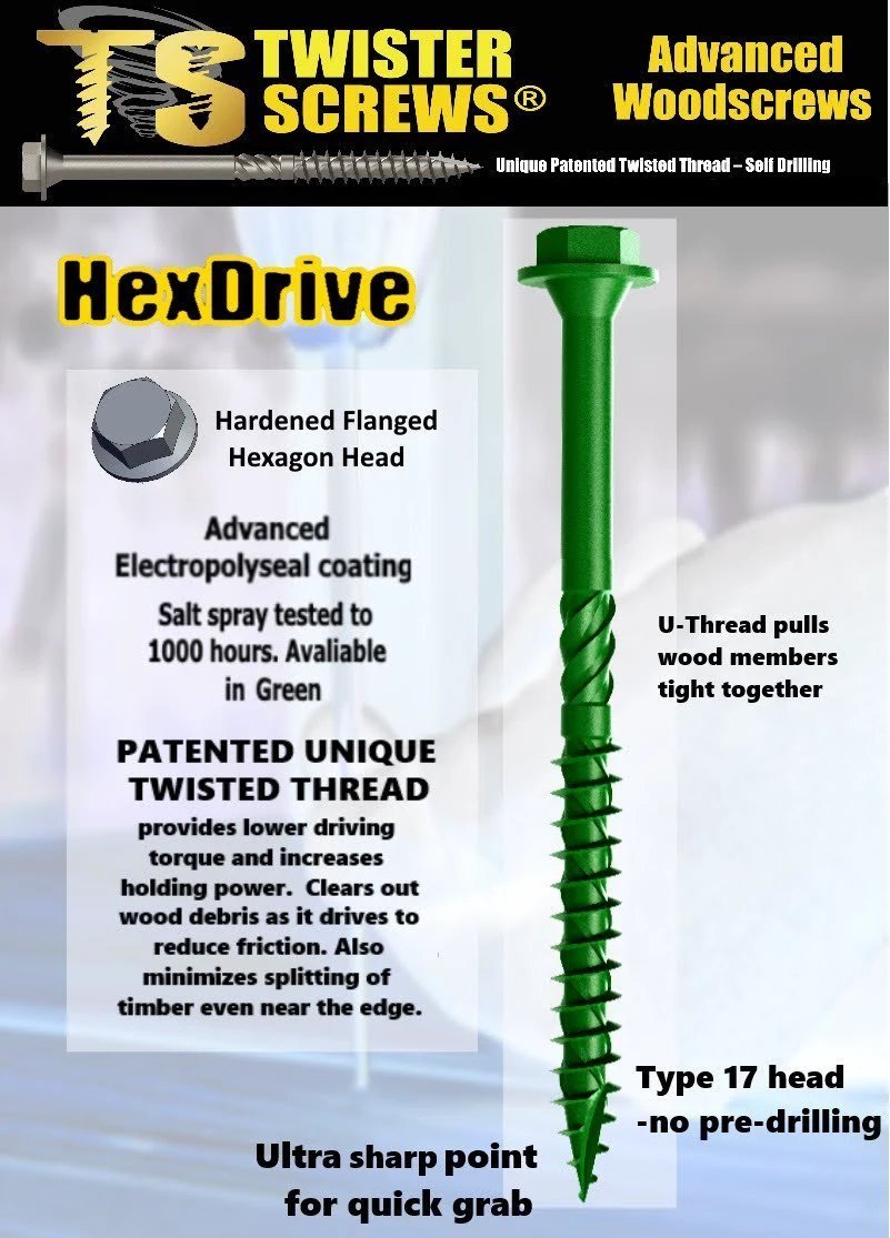 Twister Hexdrive Screws - Armstrong Cheshire