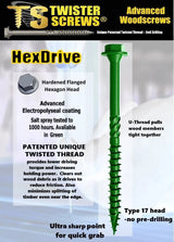 Twister Hexdrive Screws - Armstrong Cheshire