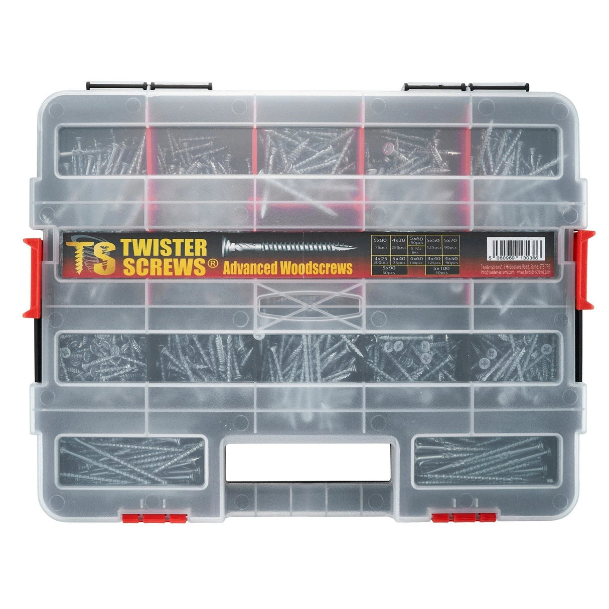 Twister  Zinc-Coated Wood Screws MultiBox 1,280 Piece - Armstrong Cheshire