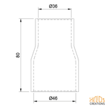 Vacuum Hose Adapter Compatible with DeWalt Planer D26500 / D26501 by Helios Creations