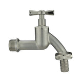 Wall Flange Kit 20mm MDPE + Bib Nickle Tap 1/2" Barb - Armstrong Cheshire
