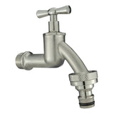 Wall Flange Kit 20mm MDPE + Bib Nickle Tap & Snap On - Armstrong Cheshire