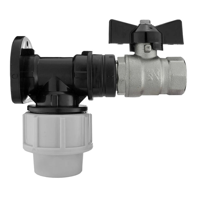 Wall Flange Kit 20mm MDPE - Bib Valve 1/2" BSP - Armstrong Cheshire