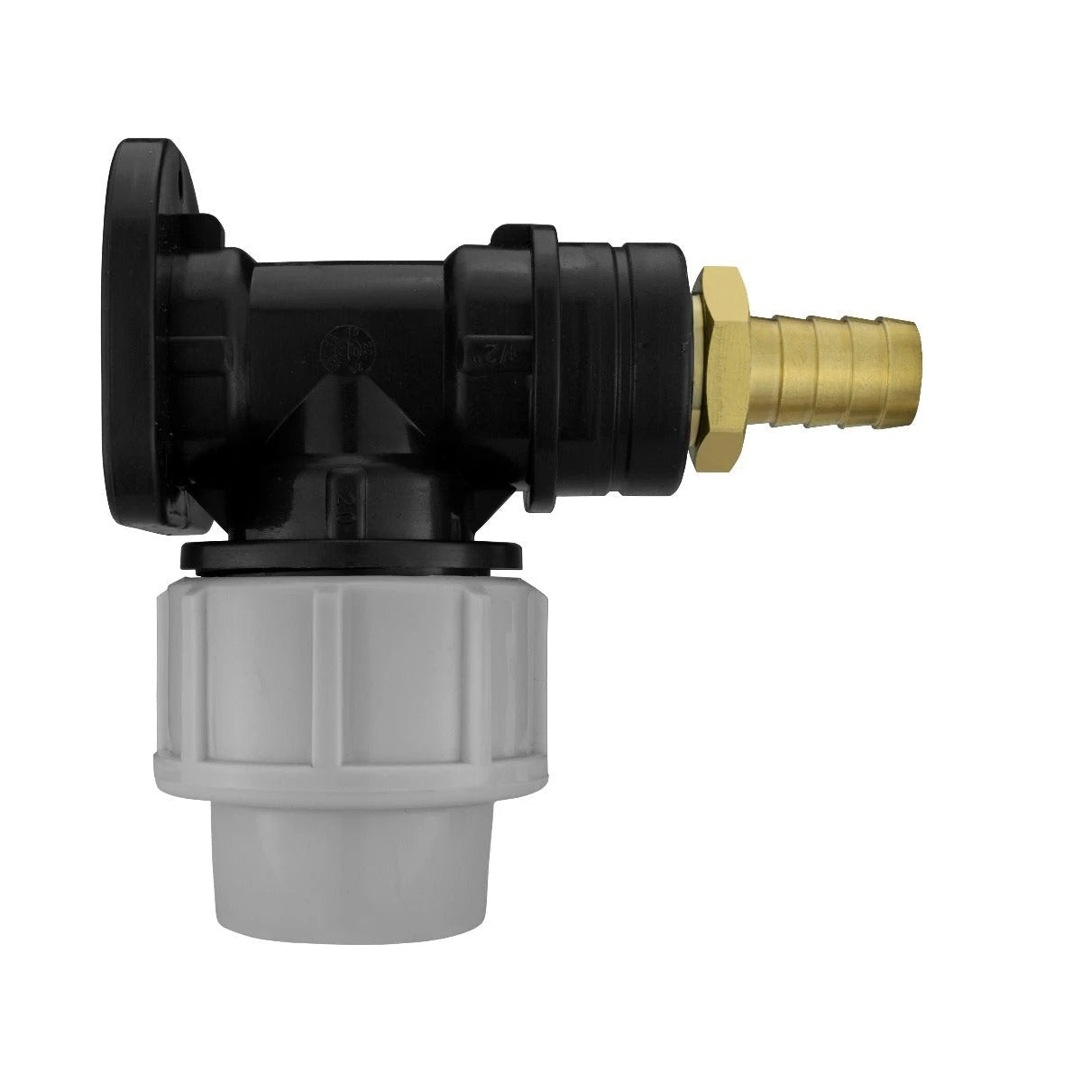 Wall Flange Kit 20mm MDPE - Brass Barb 1/2" - Armstrong Cheshire