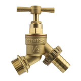 Wall Flange Kit 20mm MDPE - Brass Tap & Two Way Splitter - Armstrong Cheshire