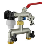 Wall Flange Kit 20mm MDPE - Double Tap with Triple Outlet Thread - Armstrong Cheshire