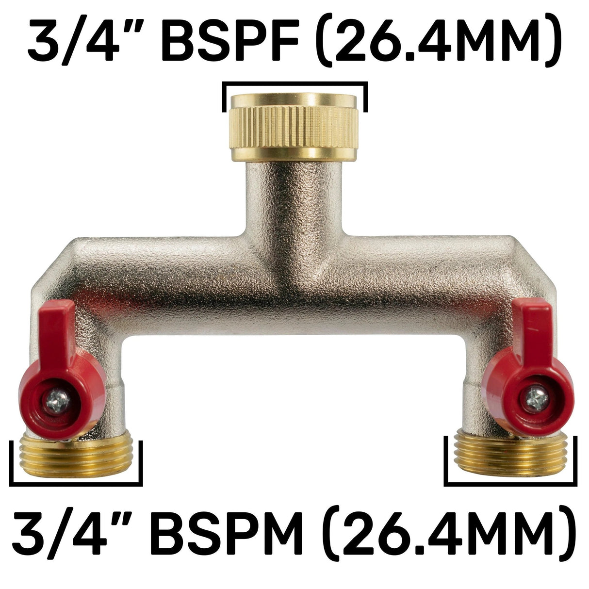 Wall Flange Kit 20mm MDPE - Double Tap with Triple Outlet Thread - Armstrong Cheshire