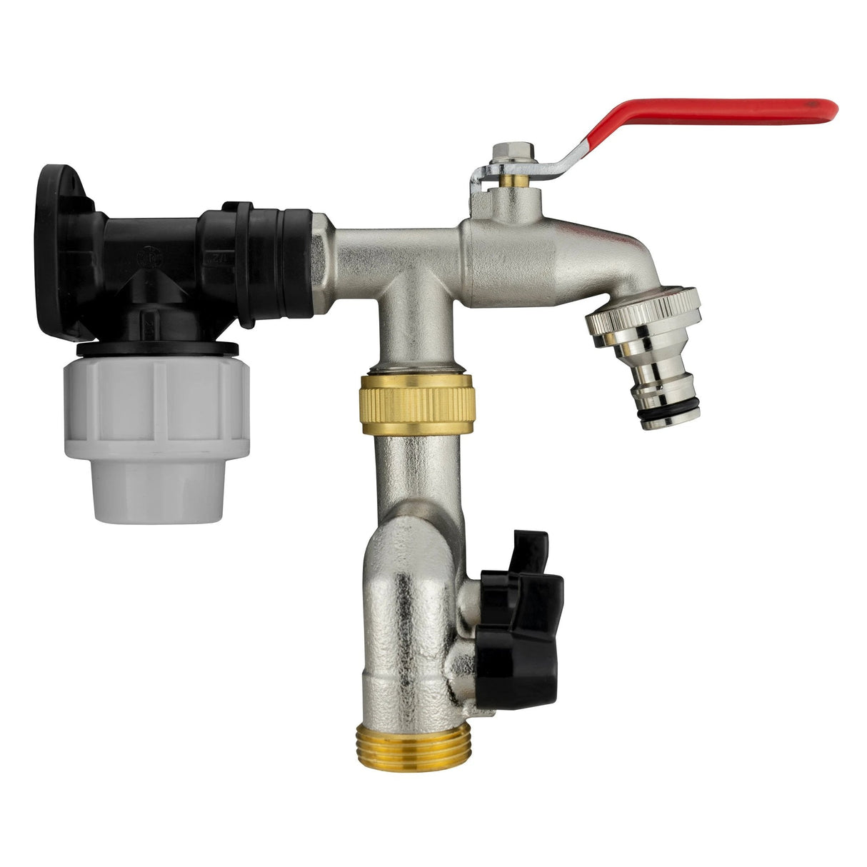 Wall Flange Kit 20mm MDPE - Double Tap with Triple Outlet Thread - Armstrong Cheshire