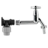 Wall Flange Kit 20mm MDPE - Extended Brass Chrome Tap 1/2" Barb - Armstrong Cheshire