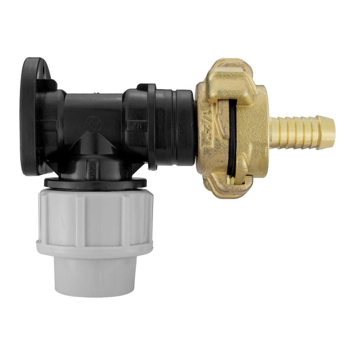 Wall Flange Kit 20mm MDPE - Geka 3/4" Barb - Armstrong Cheshire