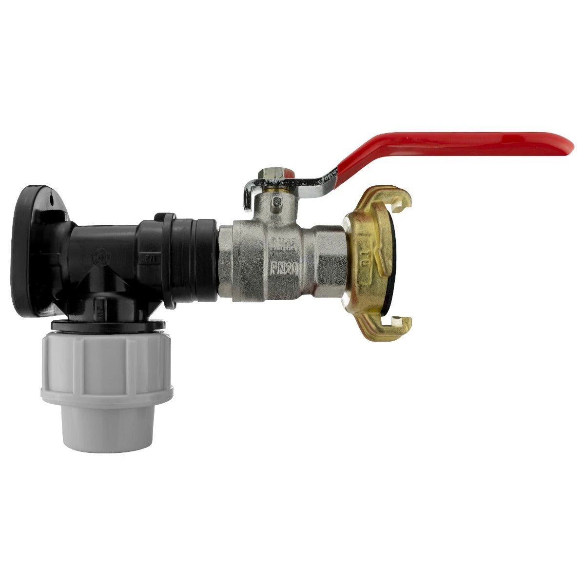 Wall Flange Kit 20mm MDPE - Geka and Lever Valve - Armstrong Cheshire