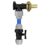 Wall Flange Kit 20mm MDPE - Geka & In Line Valve + 3/4" Barb - Armstrong Cheshire